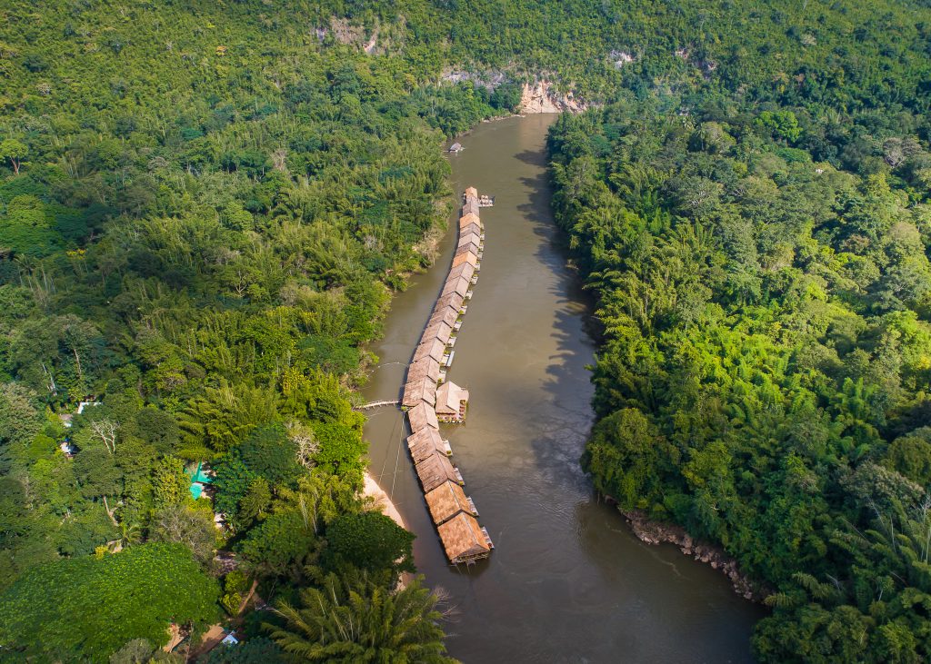 Floating Hotel in Kanchanaburi River Kwai Jungle Rafts Resort